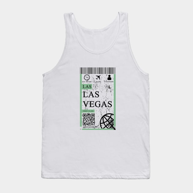 Las Vegas flight ticket boarding pass abstract Tank Top by 